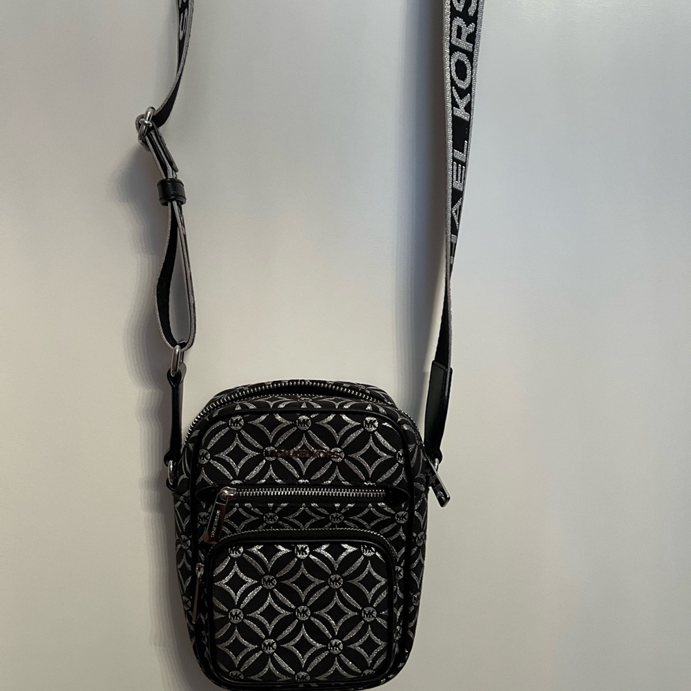Michael Kors Black and Gray Logo Belt Bag with Branded Strap - Picture 2 of 5